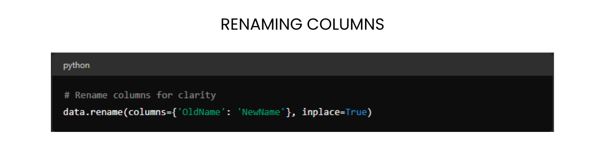 Renaming Columns in Python